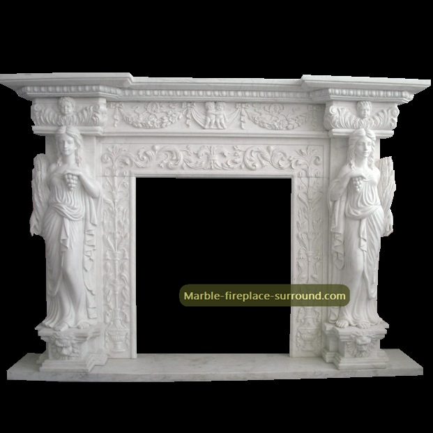 caryatid marble fireplaces